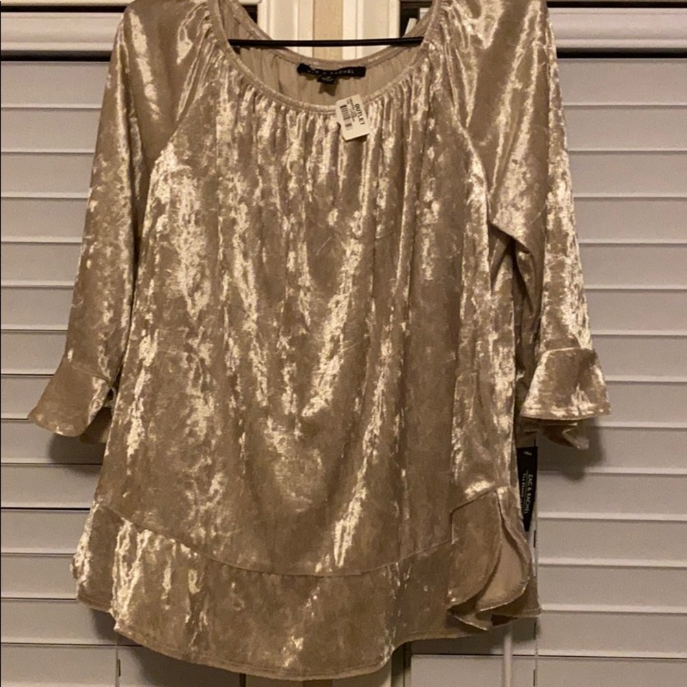 Velvet Champagne top Size M